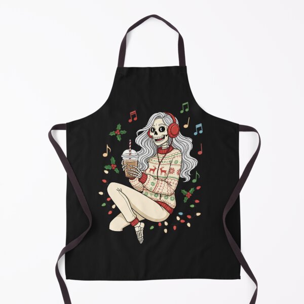Item preview, Festive Chill Skeleton Girl | Cool Christmas Coffee Vibes designed and sold by ColorSplash123.