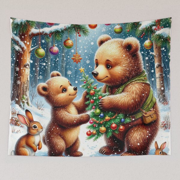 Item preview, Bear Family Christmas – Decorating the Tree Together designed and sold by AmetistLight.