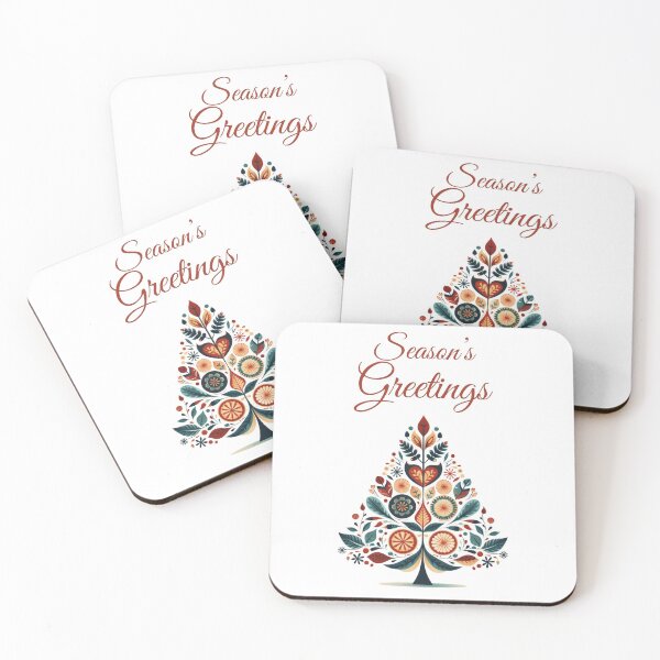Item preview, Scandinavian Hygge Christmas Card – Minimalist Tree “Season’s Greetings” Design designed and sold by lisa-diver.