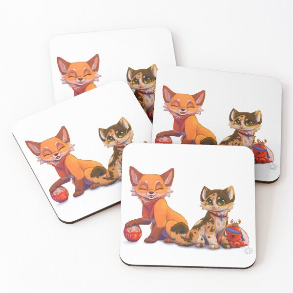 Item preview, Fox and kitty designed and sold by Scardee Cat.