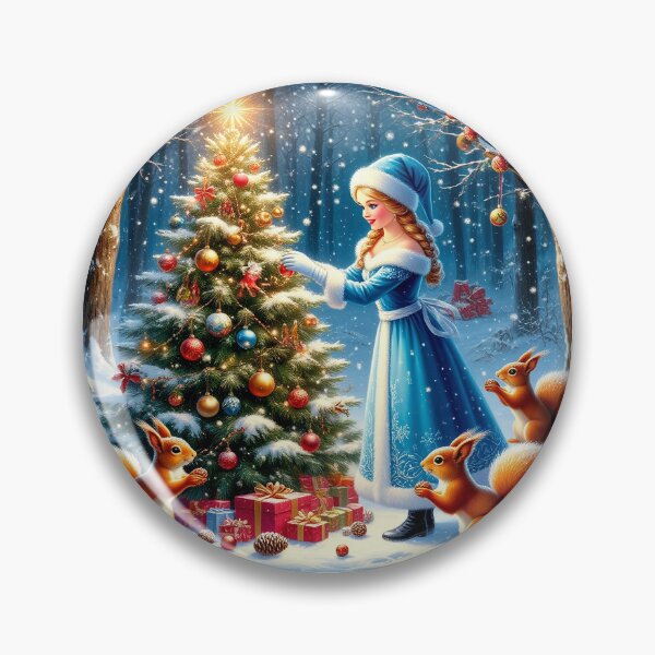 Item preview, Snow Maiden and Christmas Squirrels – Winter Forest Magic designed and sold by AmetistLight.