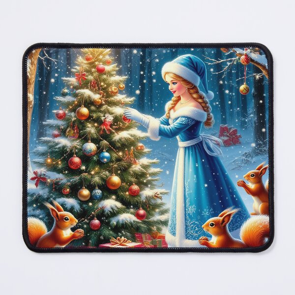 Item preview, Snow Maiden and Christmas Squirrels – Winter Forest Magic designed and sold by AmetistLight.