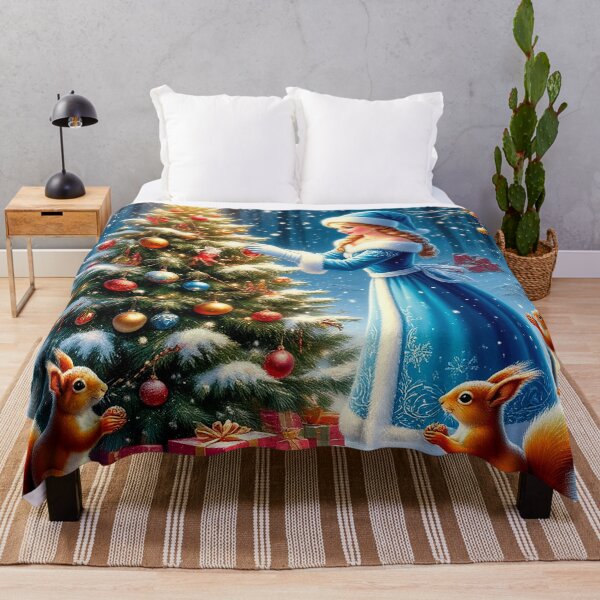 Item preview, Snow Maiden and Christmas Squirrels – Winter Forest Magic designed and sold by AmetistLight.