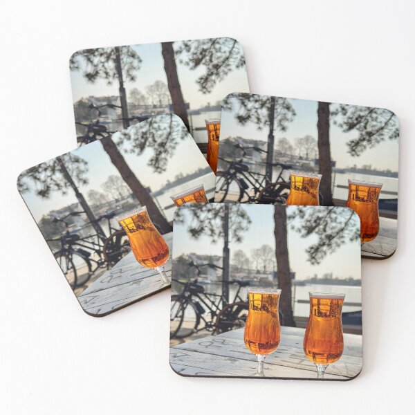 Item preview, Golden Drinks by the Lakeside in Berlin designed and sold by TsvietkovaArt.
