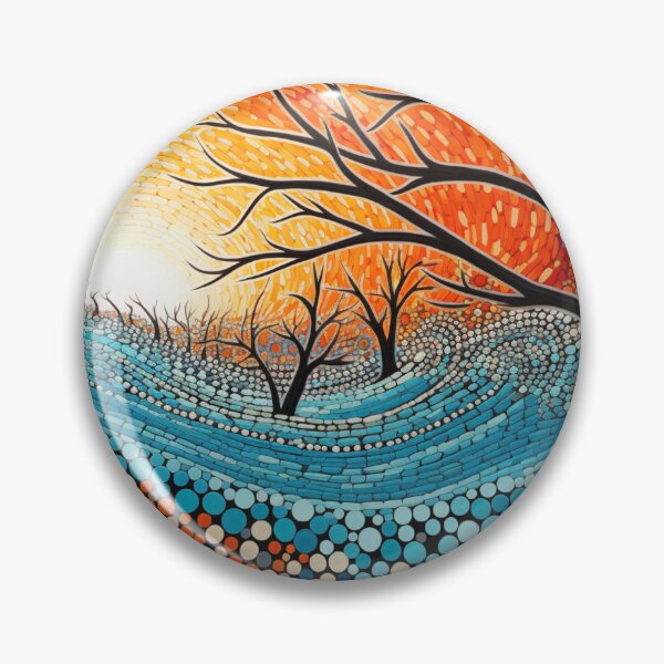 Item preview, Aboriginal Inspired Dot Art - With Trees at Dawn designed and sold by GrinGalore.