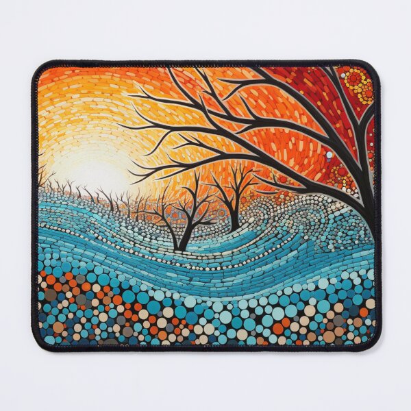 Item preview, Aboriginal Inspired Dot Art - With Trees at Dawn designed and sold by GrinGalore.