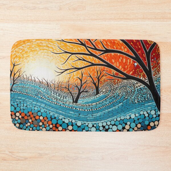 Item preview, Aboriginal Inspired Dot Art - With Trees at Dawn designed and sold by GrinGalore.