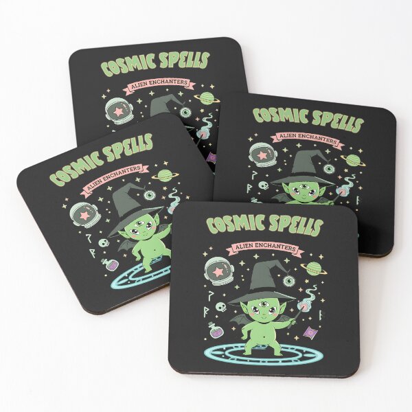 Item preview, Cosmic Spells Alien Enchanter - Cute Space Wizard Art designed and sold by AwesomeBeyondLimits.