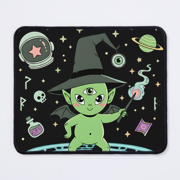 Item preview, Cosmic Spells Alien Enchanter - Cute Space Wizard Art designed and sold by AwesomeBeyondLimits.