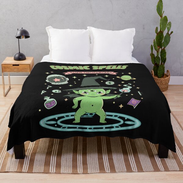 Item preview, Cosmic Spells Alien Enchanter - Cute Space Wizard Art designed and sold by AwesomeBeyondLimits.