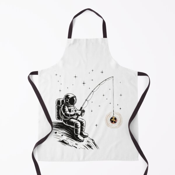 Item preview, Astronaut Fishing the Stars – Cosmic Dream Surreal Space Art, Galaxy Fantasy Illustration designed and sold by BrainBubbleArt.