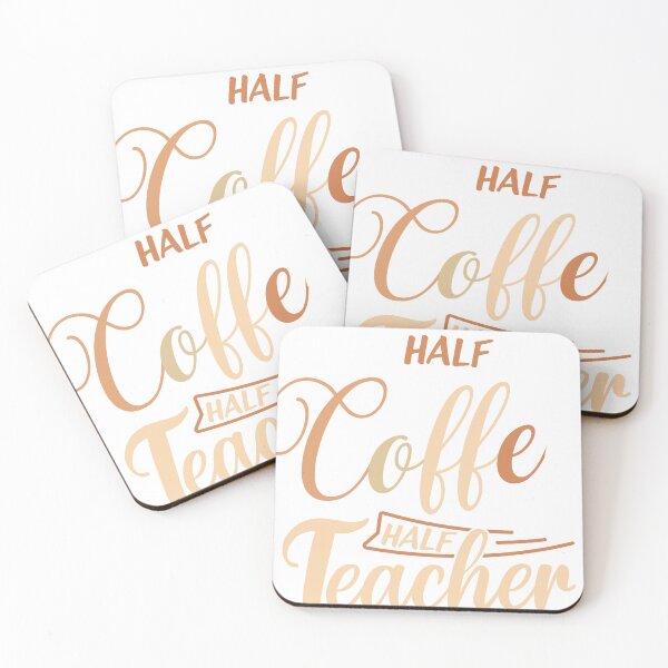 Item preview, Half Coffee Half Teacher T-Shirt – Funny Teacher & Coffee Lover Tee designed and sold by STMEDIADESIGN.