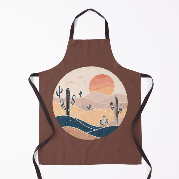 Item preview, Retro Desert Cactus Landscape with Sunset designed and sold by NoctaHike.