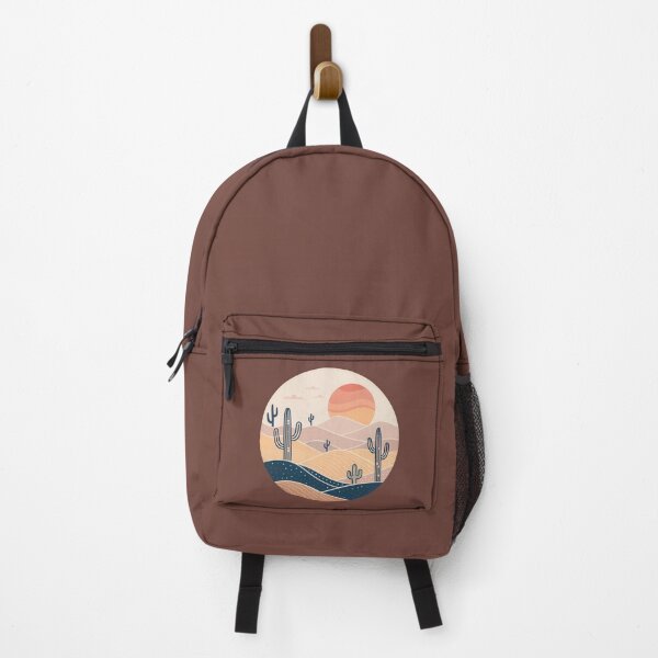 Item preview, Retro Desert Cactus Landscape with Sunset designed and sold by NoctaHike.