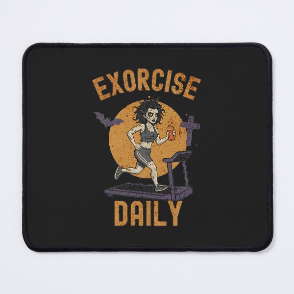 Item preview, EXORCISE DAILY - Funny Zombie Woman Treadmill Workout Pun designed and sold by AwesomeBeyondLimits.
