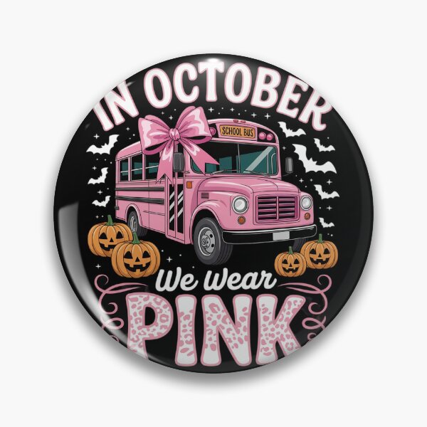 Item preview, Breast Cancer Awareness School Bus Driver Pink Ribbon  designed and sold by THagBlue.