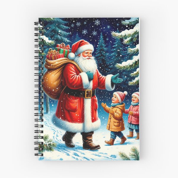 Item preview, Magical Encounter with Santa Claus – Vintage Christmas Scene designed and sold by AmetistLight.