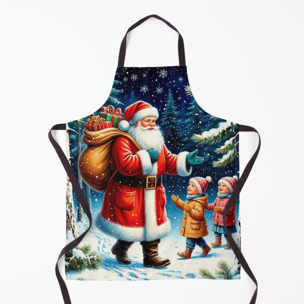Item preview, Magical Encounter with Santa Claus – Vintage Christmas Scene designed and sold by AmetistLight.