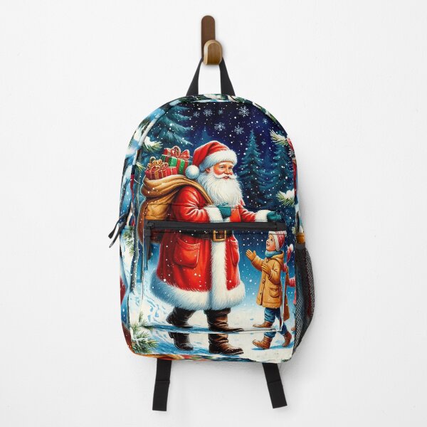 Item preview, Magical Encounter with Santa Claus – Vintage Christmas Scene designed and sold by AmetistLight.