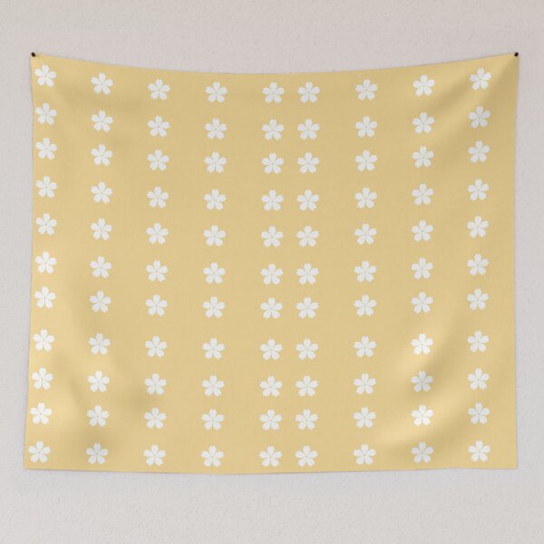 Item preview, Yellow floral print design  designed and sold by CanvasCharmHub.