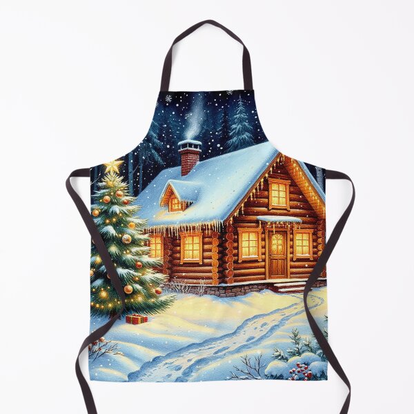 Item preview, Cozy Christmas Cabin in the Snowy Forest – Holiday Magic Scene designed and sold by AmetistLight.