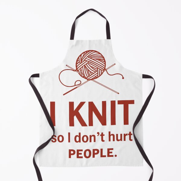 Item preview, The "I Knit So I Don't Hurt People" Humor designed and sold by Bal Drops.