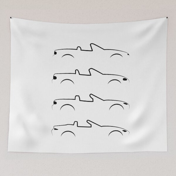 Item preview, Miata Generations Silhouette Black designed and sold by VonnArt.