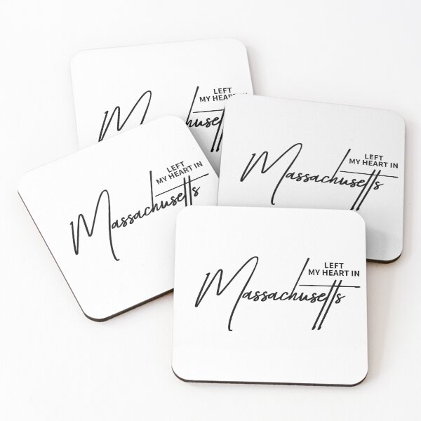 Item preview, Left My Heart in Massachusetts – Minimal Travel-Inspired Typography Design designed and sold by ReggieDior.