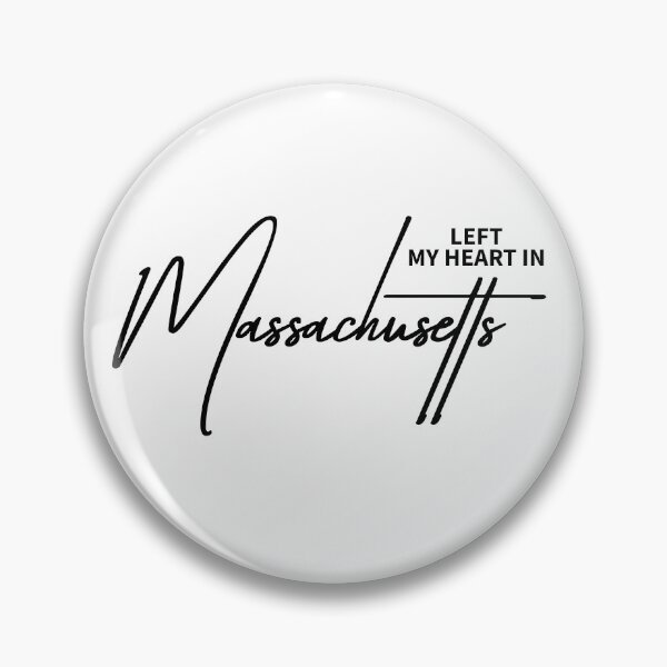Item preview, Left My Heart in Massachusetts – Minimal Travel-Inspired Typography Design designed and sold by ReggieDior.