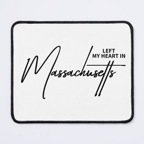 Item preview, Left My Heart in Massachusetts – Minimal Travel-Inspired Typography Design designed and sold by ReggieDior.