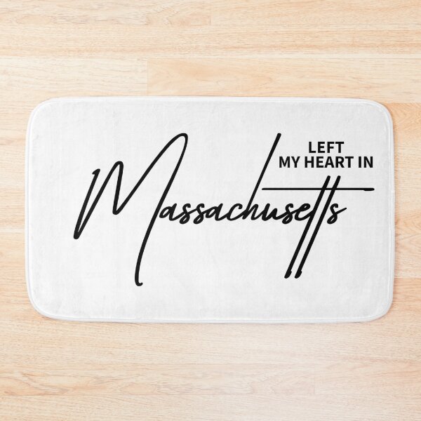 Item preview, Left My Heart in Massachusetts – Minimal Travel-Inspired Typography Design designed and sold by ReggieDior.