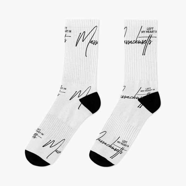 Item preview, Left My Heart in Massachusetts – Minimal Travel-Inspired Typography Design designed and sold by ReggieDior.