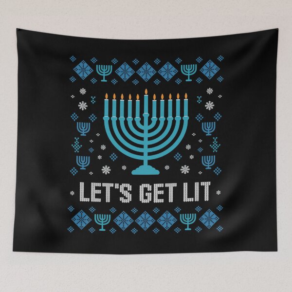 Item preview, Lets Get Lit Hanukkah Menorah Chanukah Jew designed and sold by Bandikonsalez.