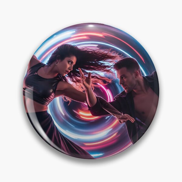 Item preview, A couple dancing in front of a colorful light vortex designed and sold by homydesign.
