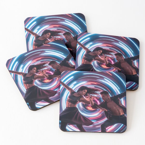 Item preview, A couple dancing in front of a colorful light vortex designed and sold by homydesign.