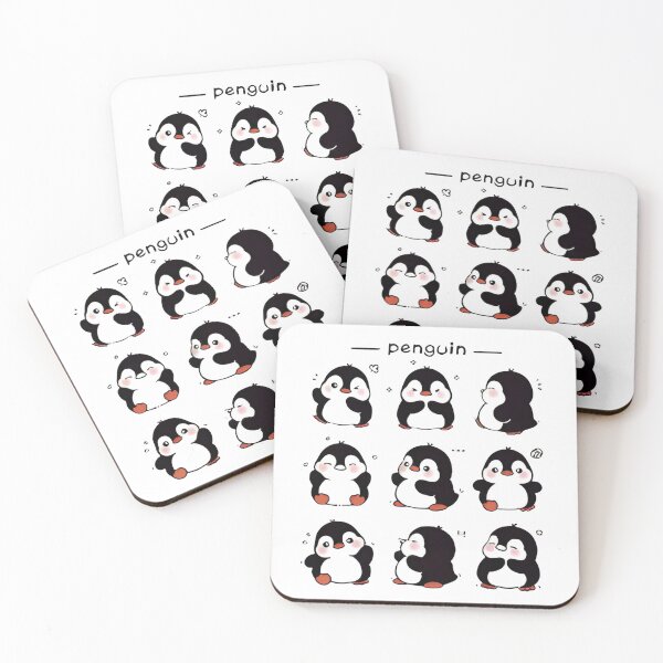 Item preview, Kawaii Penguin Sticker Pack | Cute Chibi Penguin Faces and Expressions Art designed and sold by HBDStudio.