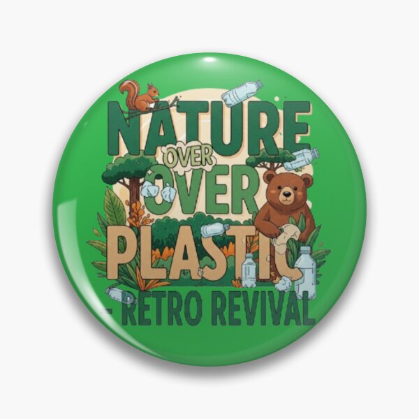 Item preview, Nature Over Plastic – Retro Revival Eco-Friendly Design – Vintage Environmental Art designed and sold by EdCraftProjects.