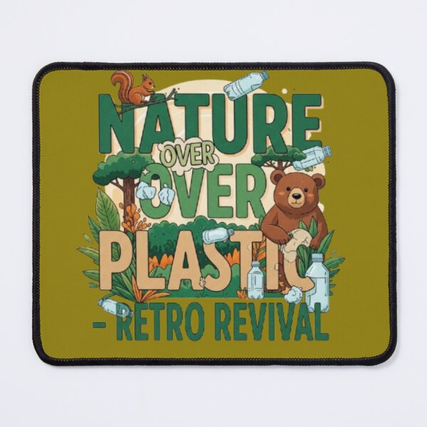 Item preview, Nature Over Plastic – Retro Revival Eco-Friendly Design – Vintage Environmental Art designed and sold by EdCraftProjects.