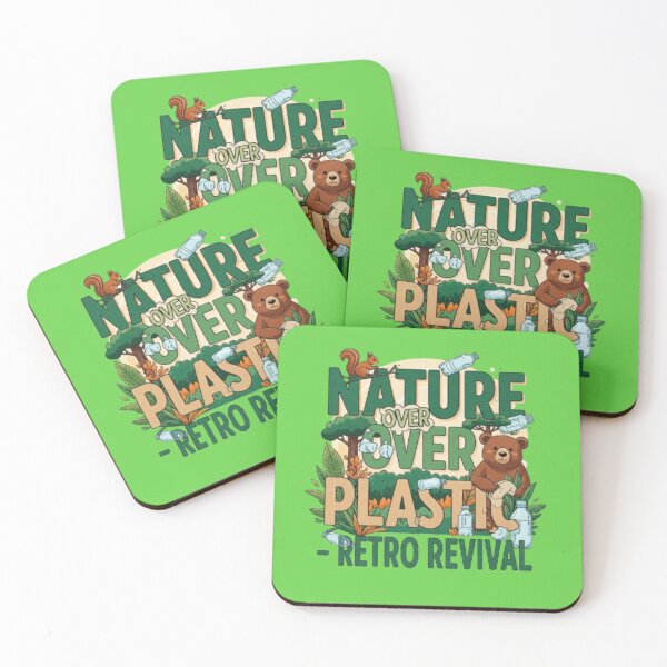 Item preview, Nature Over Plastic – Retro Revival Eco-Friendly Design – Vintage Environmental Art designed and sold by EdCraftProjects.