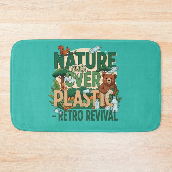 Item preview, Nature Over Plastic – Retro Revival Eco-Friendly Design – Vintage Environmental Art designed and sold by EdCraftProjects.