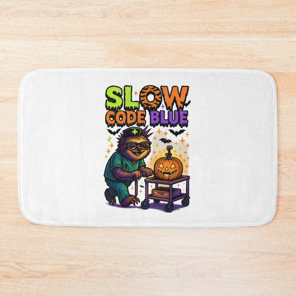 Item preview, Slow Code Blue – Funny Halloween ER Nurse and ICU Nurse Design for RNs, EMTs, and Healthcare Workers designed and sold by ClinicalHubs.