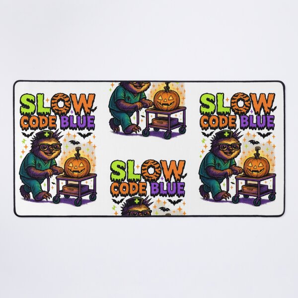 Item preview, Slow Code Blue – Funny Halloween ER Nurse and ICU Nurse Design for RNs, EMTs, and Healthcare Workers designed and sold by ClinicalHubs.