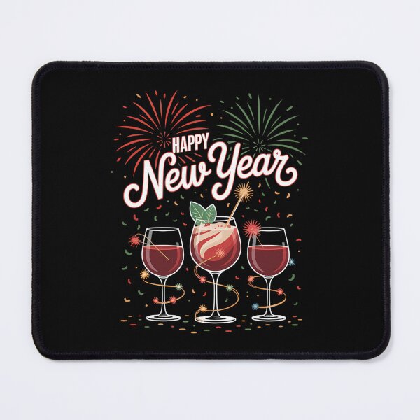 Item preview, Happy New Year 2026 New Years Eve Fireworks Glasses Of Wine designed and sold by Bandikonsalez.