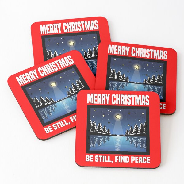 Item preview, MERRY CHRISTMAS - BE STILL, FIND PEACE designed and sold by KEF Custom.
