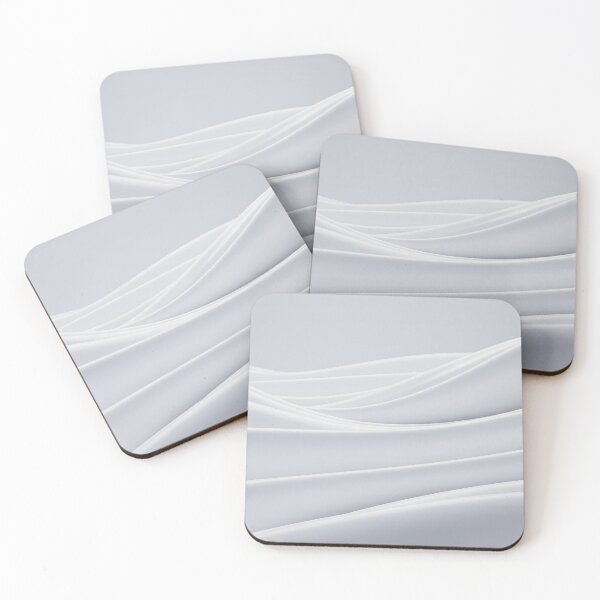 Item preview, Abstract landscape of white flowing waves designed and sold by homydesign.