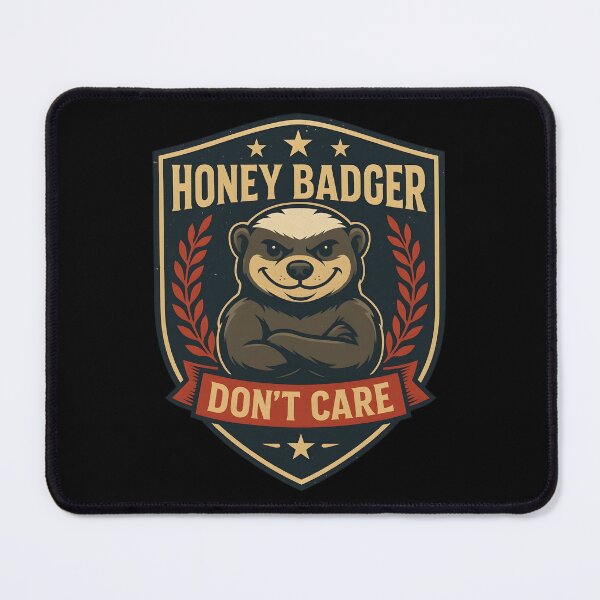 Item preview, Fearless Honey Badger Attitude Badge Design designed and sold by Sofia Rose Design ⭐️⭐️⭐️⭐️⭐️.