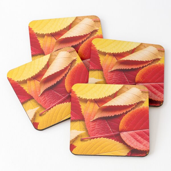 Item preview, A colorful and detailed macro shot of a pile of vibrant autumn leaves, creating a beautiful seasonal background designed and sold by homydesign.