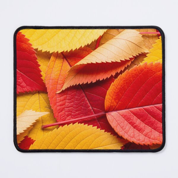 Item preview, A colorful and detailed macro shot of a pile of vibrant autumn leaves, creating a beautiful seasonal background designed and sold by homydesign.