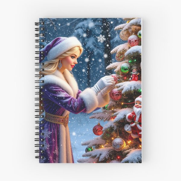 Item preview, Enchanted Christmas Eve – Snow Maiden Decorating the Tree designed and sold by AmetistLight.