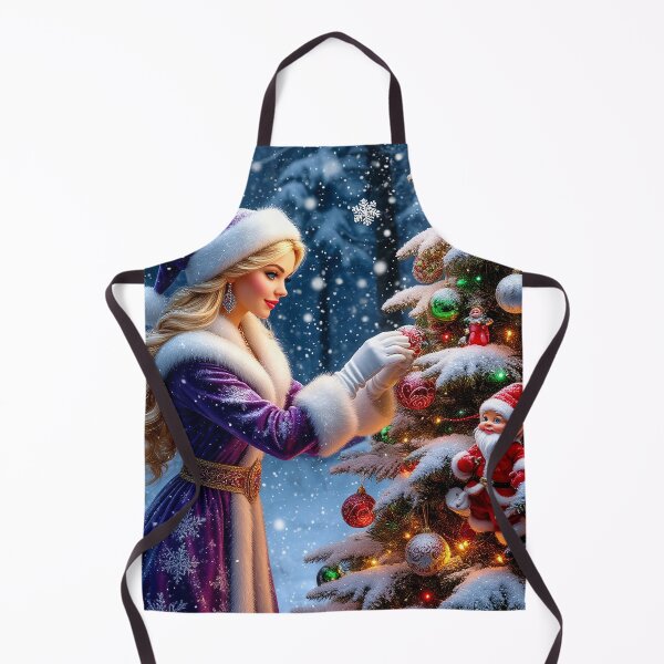Item preview, Enchanted Christmas Eve – Snow Maiden Decorating the Tree designed and sold by AmetistLight.